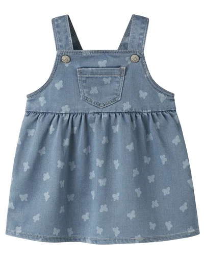 Name It - NBFMille Denim Kjole - Light Blue Denim/ Butterfly